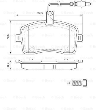 Set Plăcuțe Frână Disc Bosch 0 986 494 097