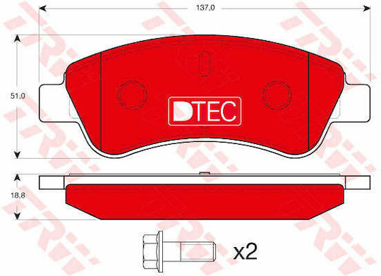 Set Plăcuțe De Frână Disc De Frână Trw Gdb1463dte