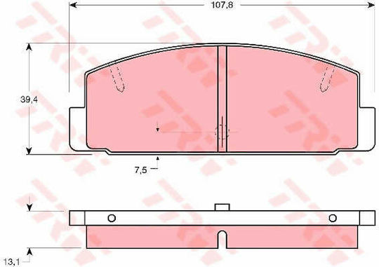 Trw Gdb1027 Brake Pad Set Disc Brake