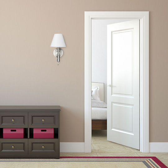 Relaxdays Lampă de Perete cu Soclu E14 Albă 28cm