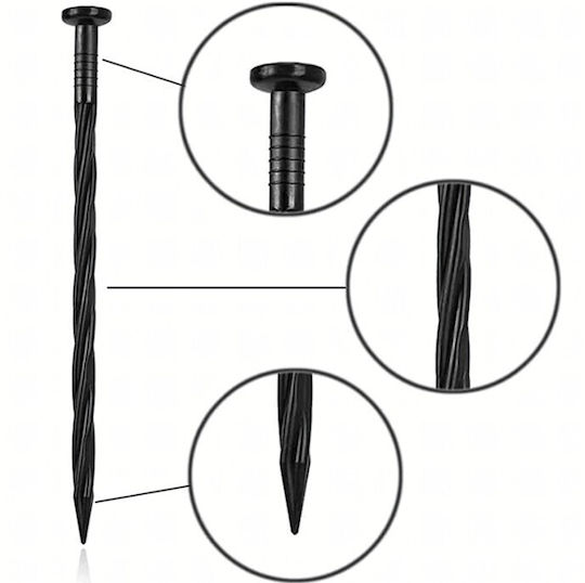 Material Pentru Garduri De Grădină 6cm 30 Bucăți Negre