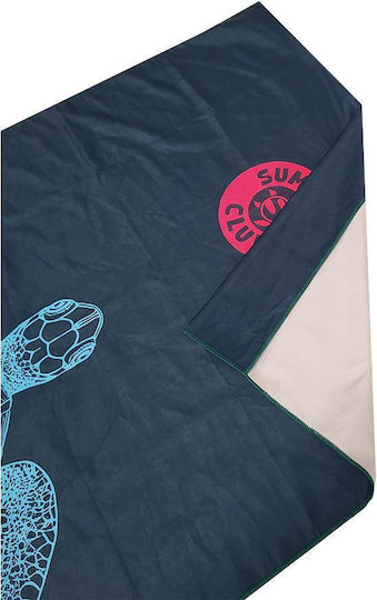 Summer Club Πετσέτα Microfiber σε Θήκη Μπλε 90εκ.