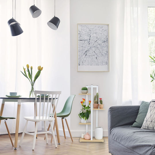 Relaxdays Suport Metalic Alb Pentru Plante 93x42.5x22.5 cm
