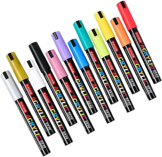 Verk Group Markeri Acrilici 4mm Set 12 Bucăți