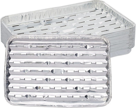 Set Tăvi de Grătar din Aluminiu Relaxdays 25
