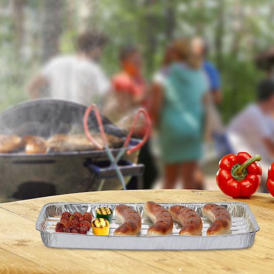 Set Tăvi de Grătar din Aluminiu Relaxdays 25