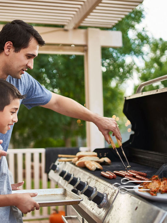 Set 20 Edelstahl Grillwerkzeug-Set Relaxdays Einfach Zu Verwenden Gebogener Griff