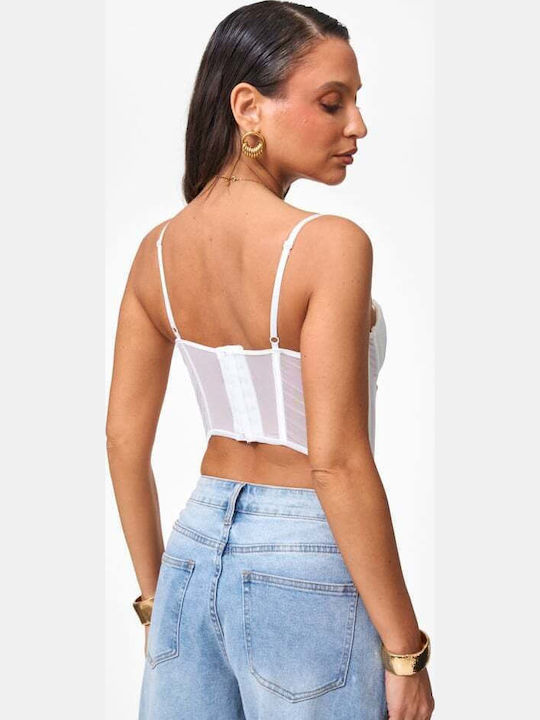 Women's Blouse Corset Top White