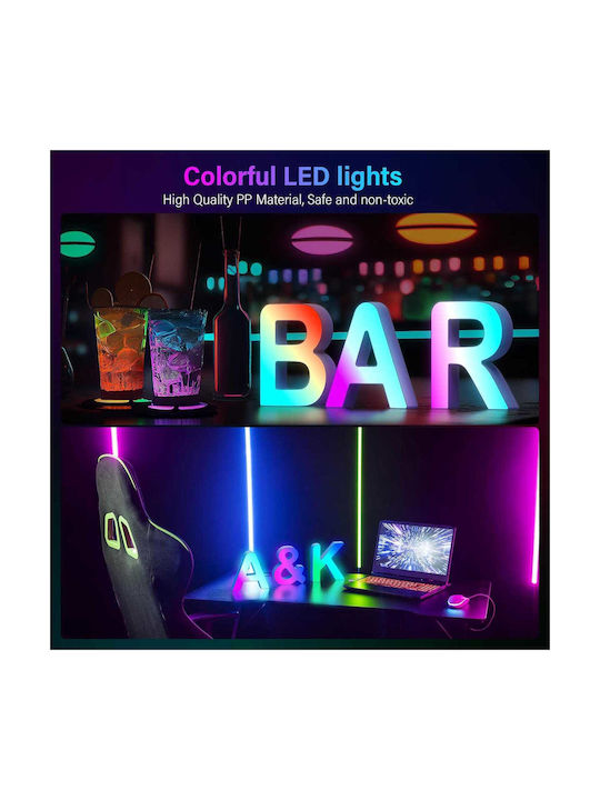 Dekoratives Tischlicht LED RGB Brief
