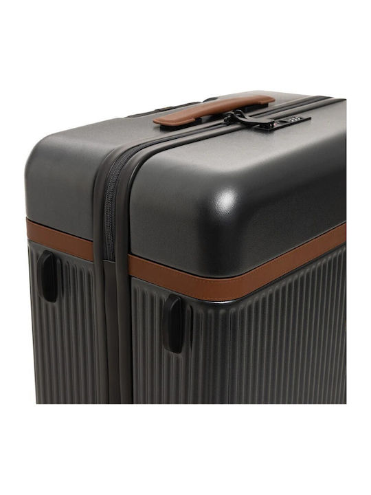 The Chesterfield Brand Large Hard Travel Suitcase Graphite with 4 Wheels Height 75cm