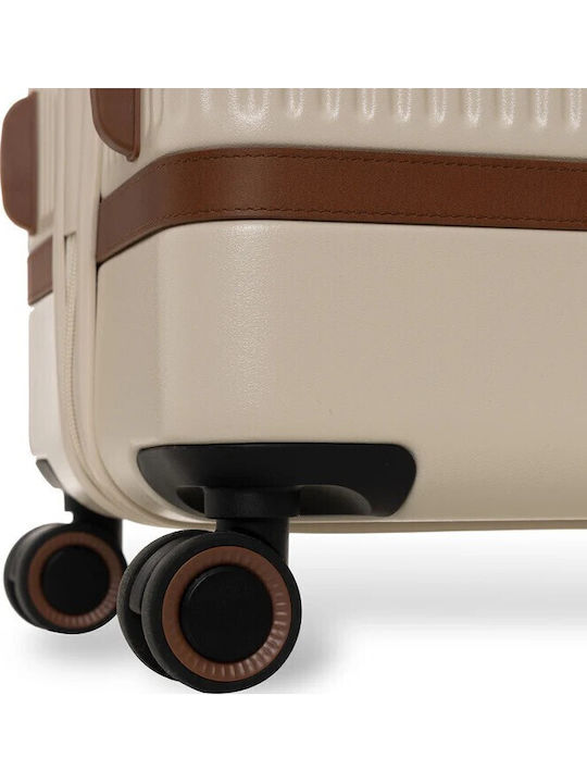 The Chesterfield Brand Medium Hard Travel Suitcase Champagne with 4 Wheels Height 65cm