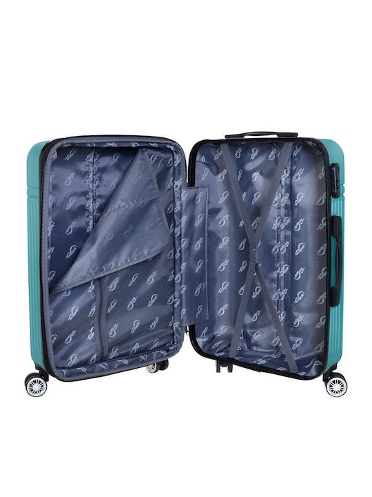Seagull Hard Green Suitcases With 4 Wheels Set 2pcs