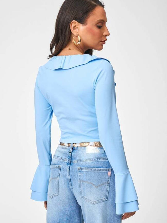 Γυναικείο Crop Top Γαλαζιο