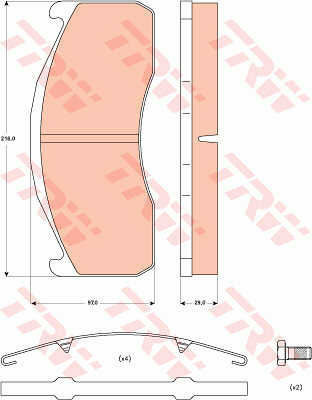 Set Brake Pads Disc Brake Trw Gdb5103
