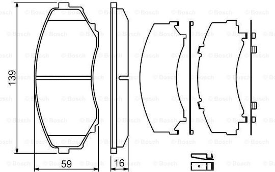 Bosch Brake Pad Set Disc Brake 0 986 494 204