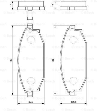 Bosch Brake Pad Set Disc Brake 0 986 424 727