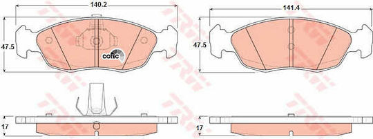 Trw Gdb1322 Brake Pad Set Disc Brake