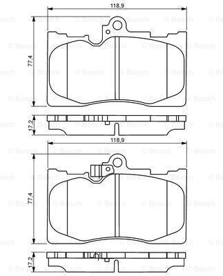 Bosch Brake Pad Set Disc Brake 0 986 494 252