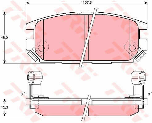 Set Brake Pads Disc Brake Trw Gdb3199