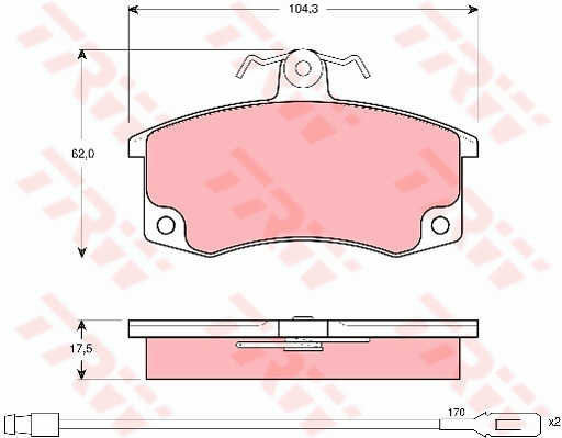 Trw Gdb1446 Disc Brake Pad Set