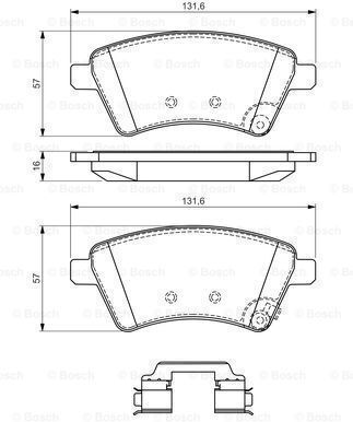Bosch Brake Pad Set Disc Brake 0 986 494 584