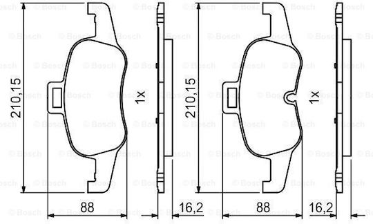 Bosch Brake Pad Set Disc Brake 0 986 494 820