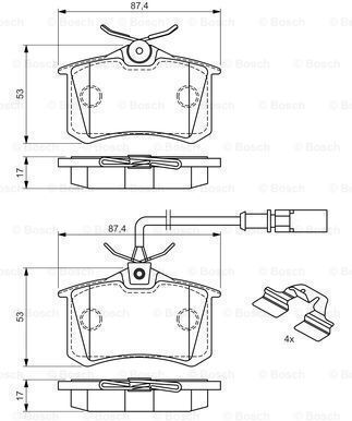 Bosch Disc Brake Pad Set 0 986 494 599