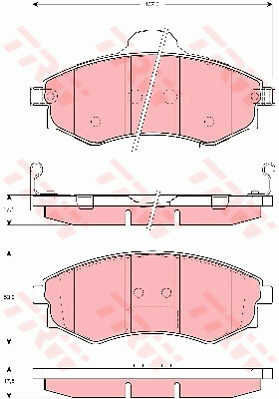 Trw Gdb3256 Brake Pad Set Disc Brake