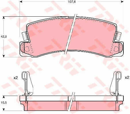 Trw Gdb1168 Brake Pad Set Disc Brake