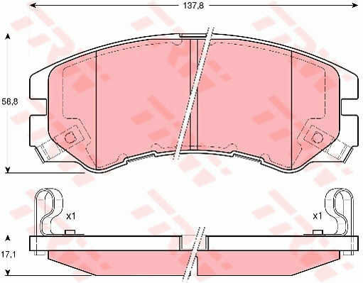 Set Plăcuțe De Frână Disc Frână Trw Gdb3162