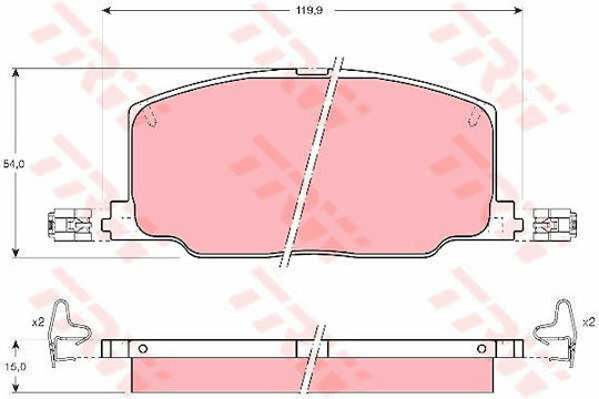 Trw Gdb798 Brake Pad Set Disc Brake