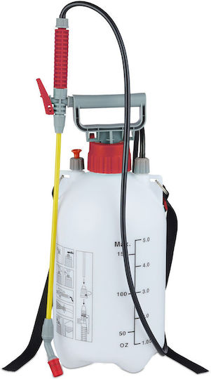 Relaxdays Pulverizator cu Presiune cu Capacitate de 5l în Culoare Roșie