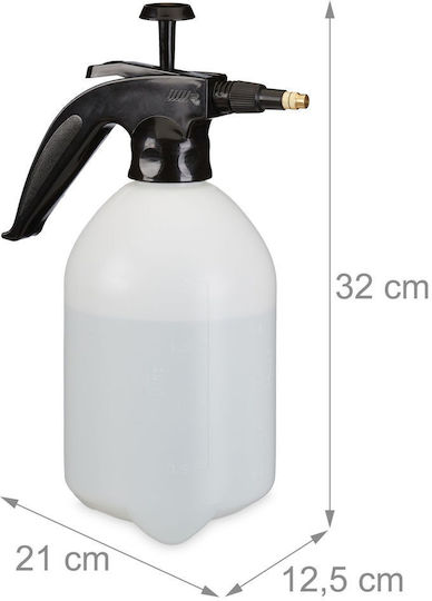 Relaxdays Pulverizator cu Presiune cu Capacitate de 2l în Culoare Neagră