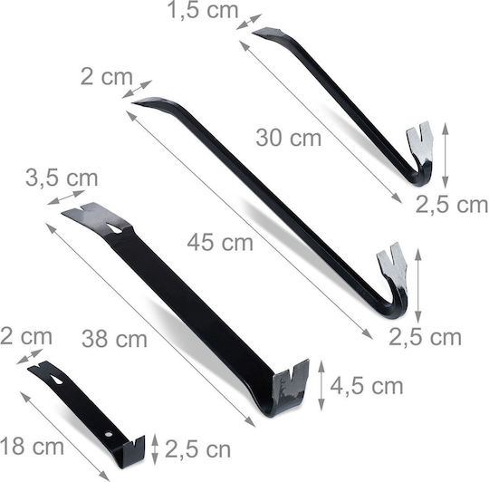 Relaxdays 10051133 Hand Tool Set 4 Pieces