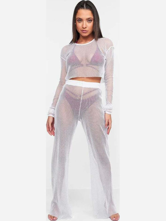 Women's White Set with Trousers