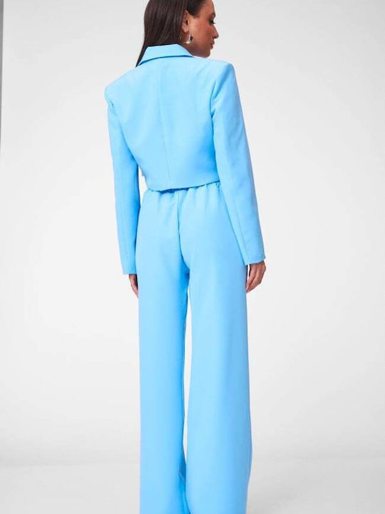 Women's Light Blue Set with Trousers