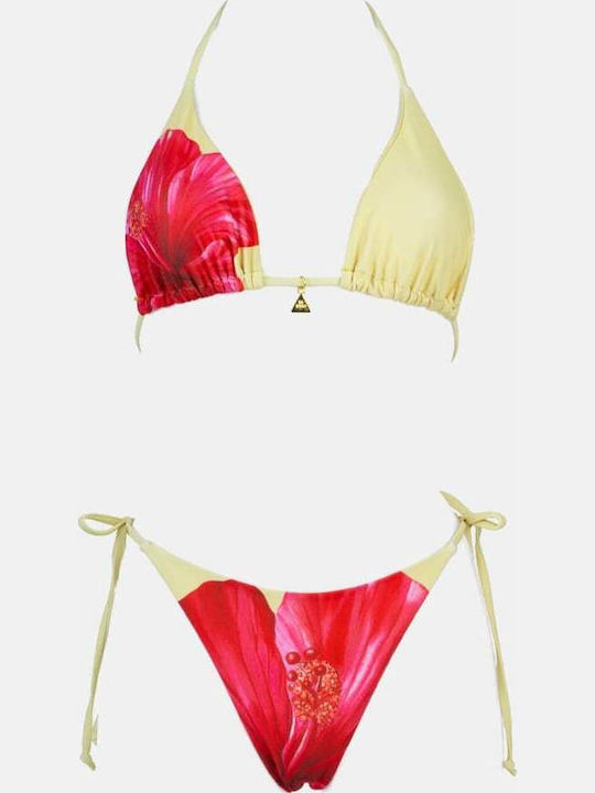 Set Bikini 3 Τεμαχίων Τριγωνάκι Κιτρινο
