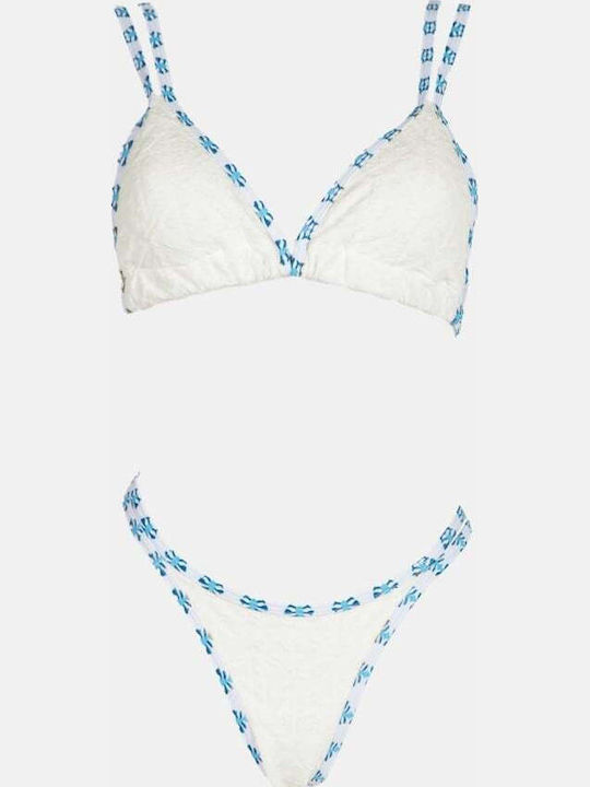 Set Bikini 3 Τεμαχίων Τριγωνάκι Ασπρο