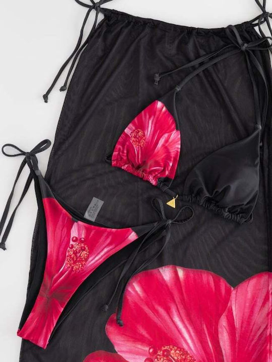 Set Bikini 3 Τεμαχίων Τριγωνάκι Μαυρο