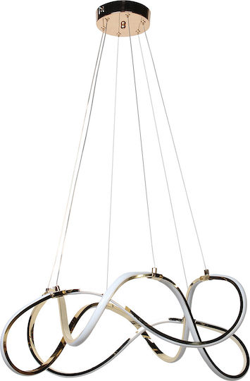 Keskor LED Ceiling Light Gold 60x60x18cm
