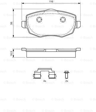 Bosch Brake Pad Set Disc Brake 0 986 424 793