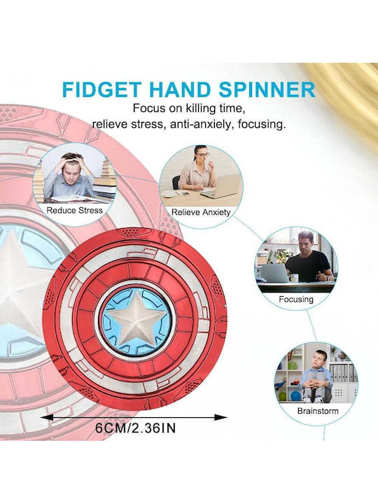 Fidget Spinner Μπρελόκ 2 1 – Σφυρί & Ασπίδα Σούπερ Ήρωα G43645