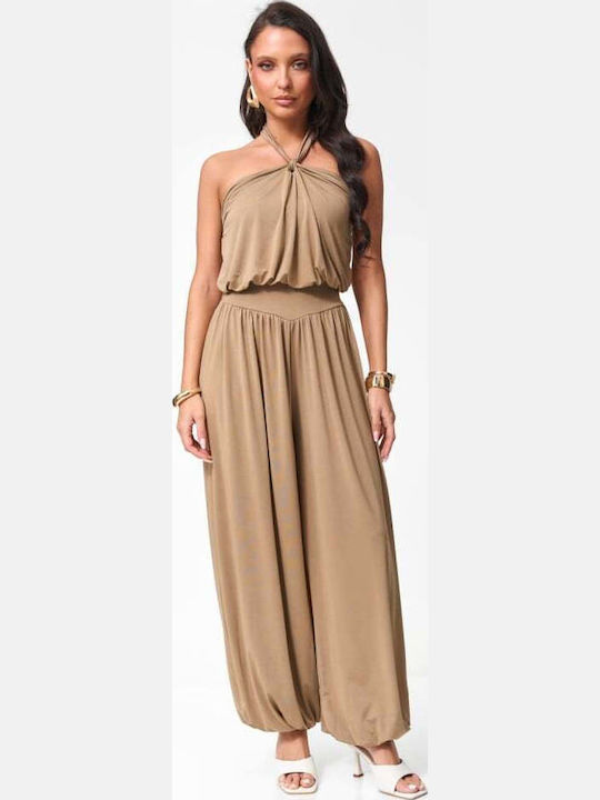 Damen Jumpsuit Braun