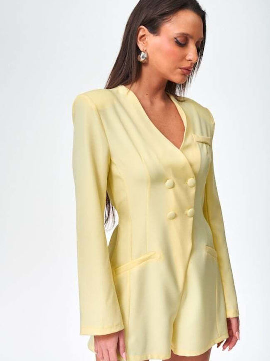 Women's Yellow Short Jumpsuit