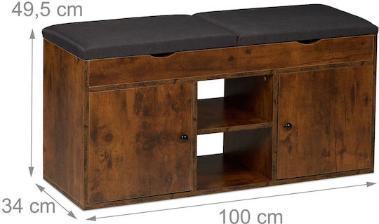 Дървена Поставка За Обувки 100x34x49.5cm