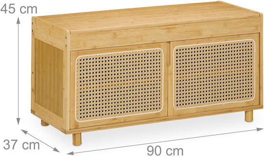 Shoe Organizer Made of Bamboo 90x37x45cm
