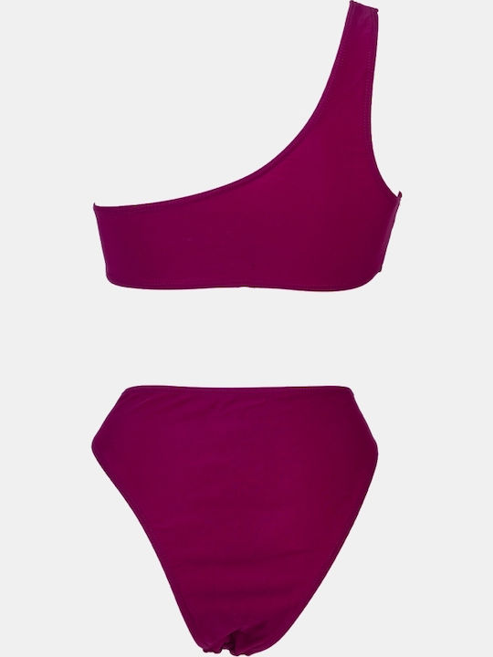 Monokini with Openings in Magenta