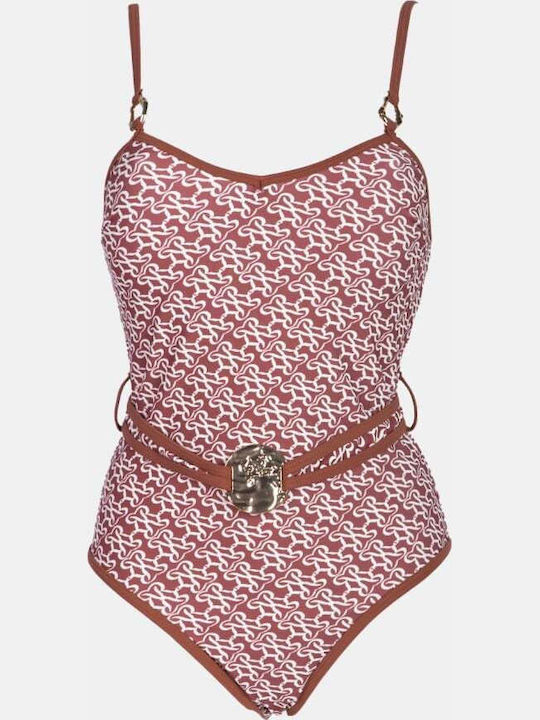 Brown One Piece Swimsuit