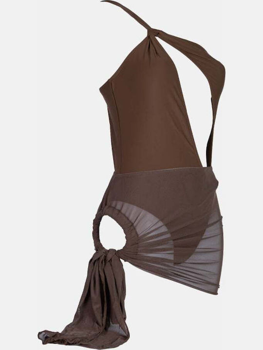 Swimsuit with Openings Brown