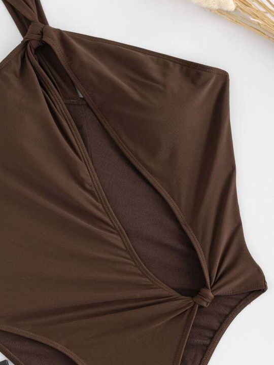 Swimsuit with Openings Brown